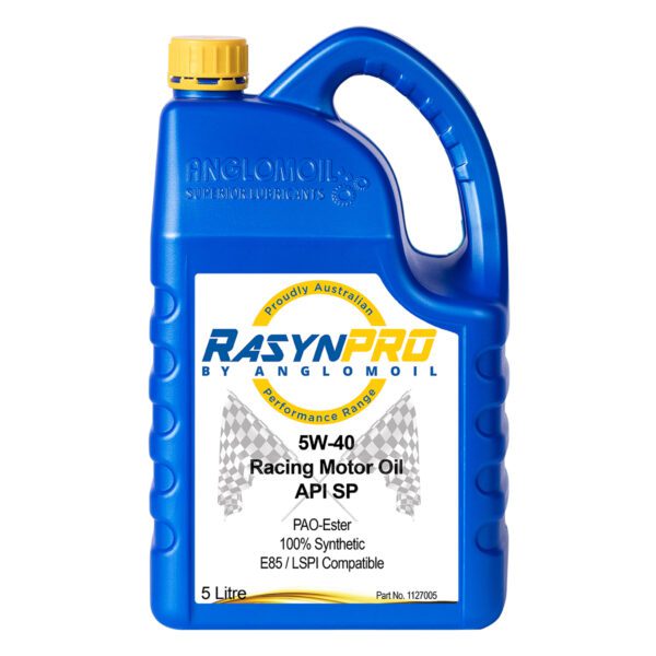 5L bottle of RasynPro 5W40 high performance engine oil